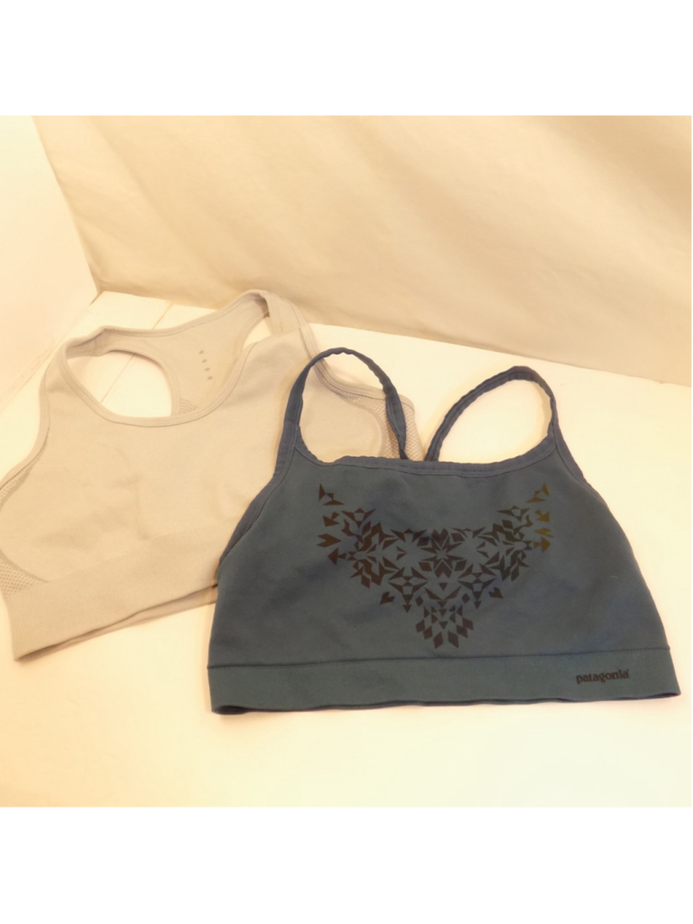 Women's Patagonia Sports Bra Set Size M Blue and Grey